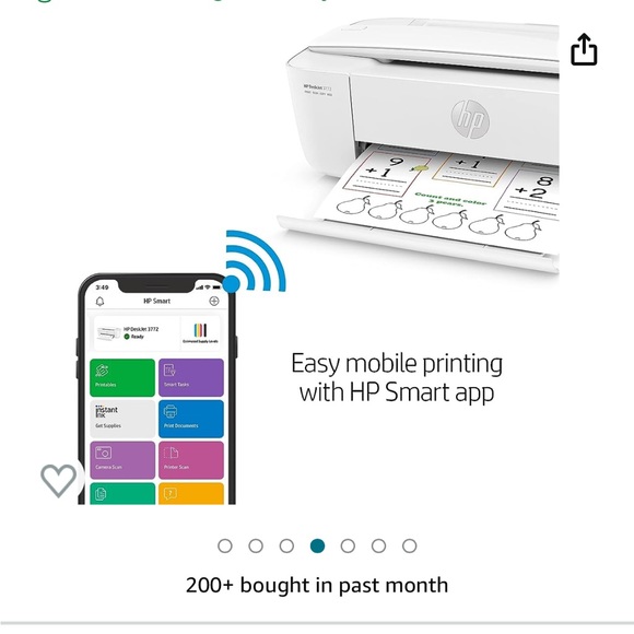 HP all in one wireless InkJet Printer 3772 - Picture 4 of 6